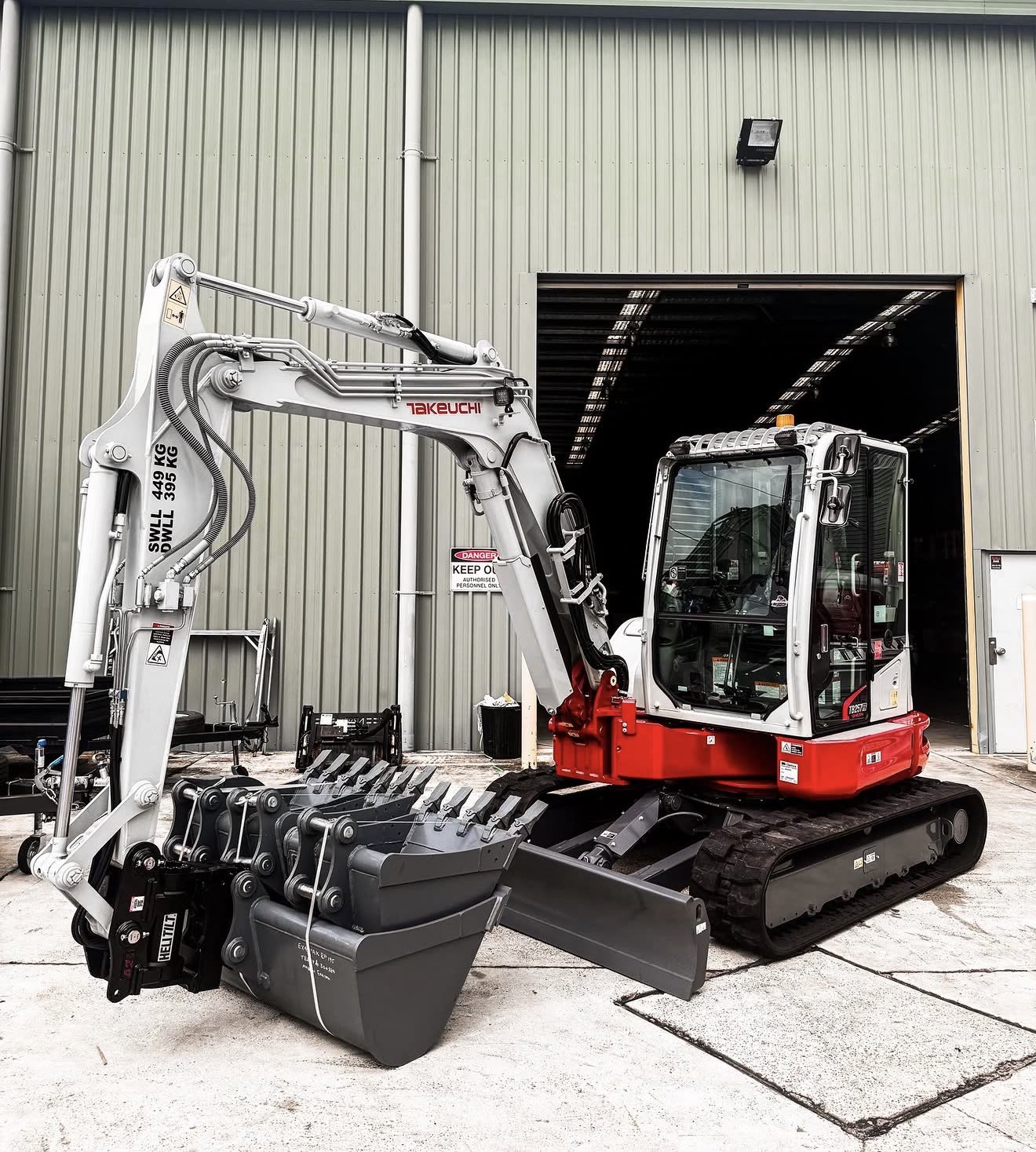Madden Earthworks Takeuchi excavator on site